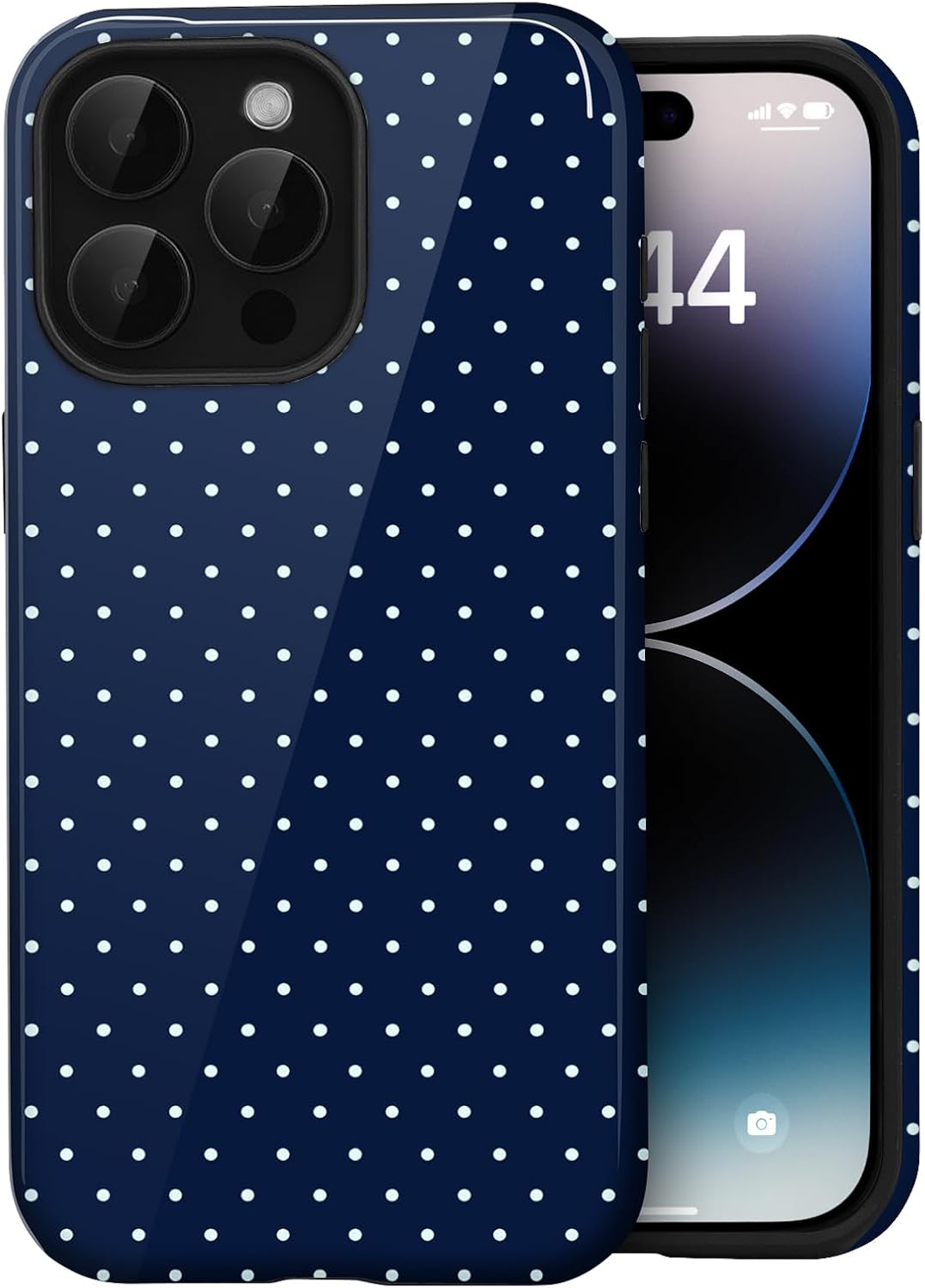 for iPhone 12/12 Pro Cute Polka Dot Phone Case, Yellow