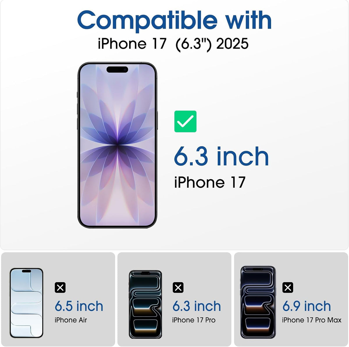 amFilm OneTouch for iPhone 18 Pro 6.3'' Screen Protector Tempered Glass