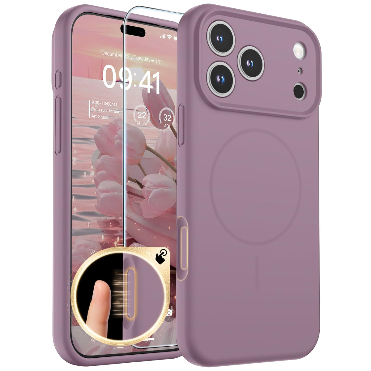 SUPFINE Silicone & Magnetic for iPhone 16 Pro Case