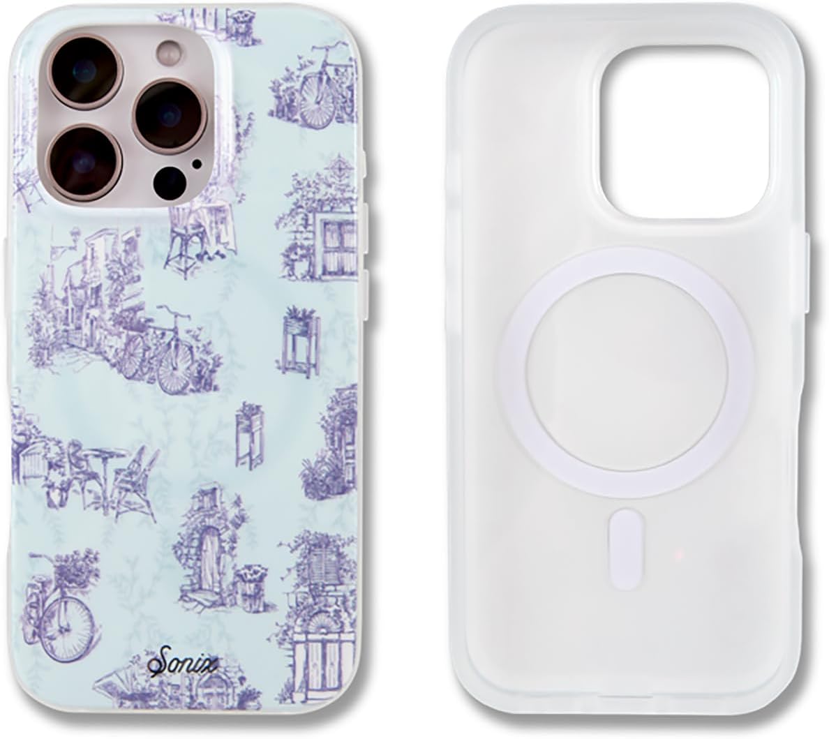 Sonix Case for iPhone 18 Pro, 17 Pro | Abstract Stripe Brown/Blue