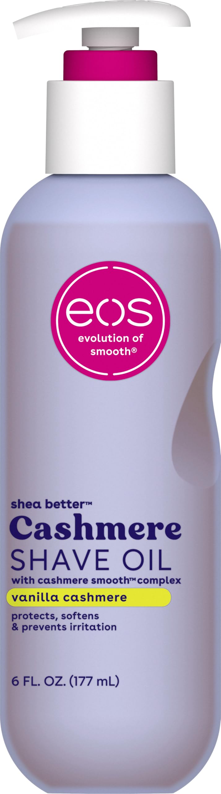 eos Cashmere Shave Oil- Fresh & Cozy, Moisturizing Shea Butter, 6 fl oz