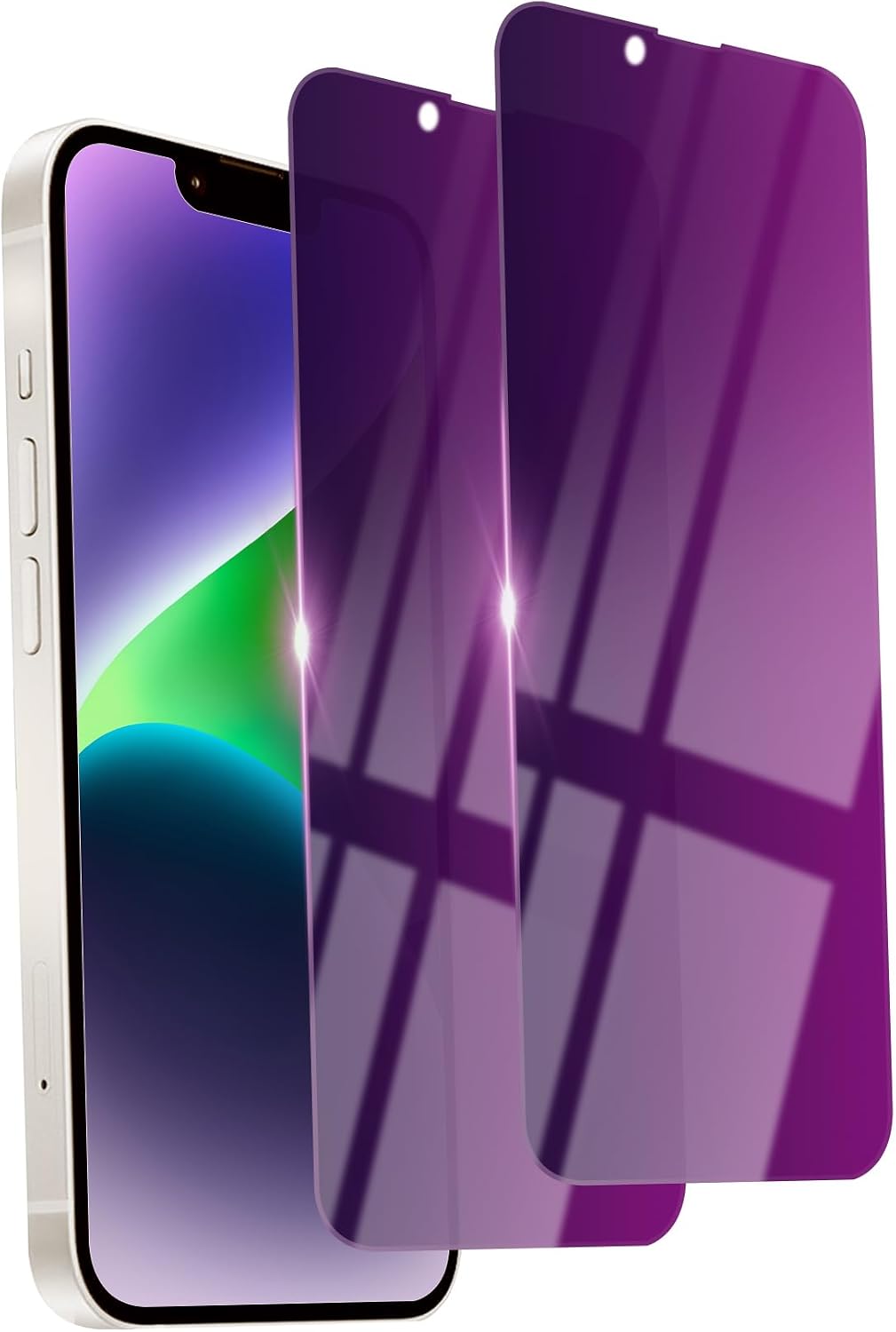 2 Pack Privacy Screen Protector for iPhone 13 Pro Max/14 Plus
