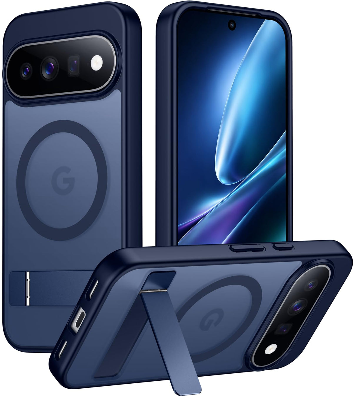 Temdan Magnetic Compatible with iPhone 16 Pro Max Case, [Built-in Invisible Kickstand][Compatible with MagSafe] [Military Grade Shockproof] Slim Translucent Matte Phone Case for iPhone 16 Pro Max 6.9"