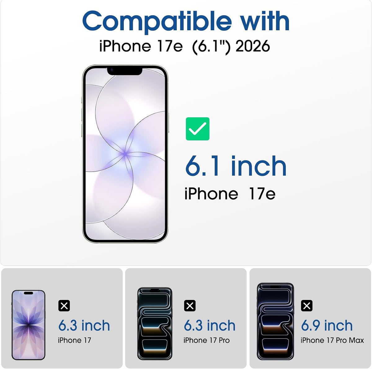 amFilm OneTouch for iPhone 18 Pro Max 6.9'' Screen Protector Tempered Glass