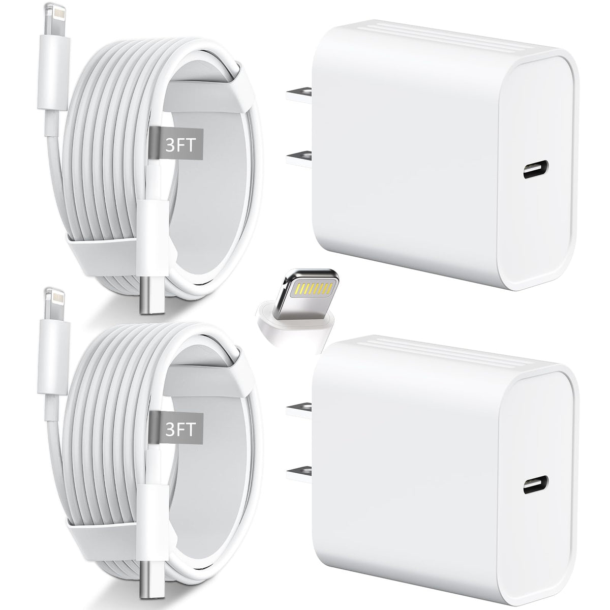 iPhone 14 13 12 11 Charger Fast Charging 20W USB C Charger Type C Charger Fast Charging Block with 10FT Long USB C to Lightning Cable for iPhone 14/13/12/12 Pro Max/11/Xs Max/XR/X,AirPods Pro,2 Pack