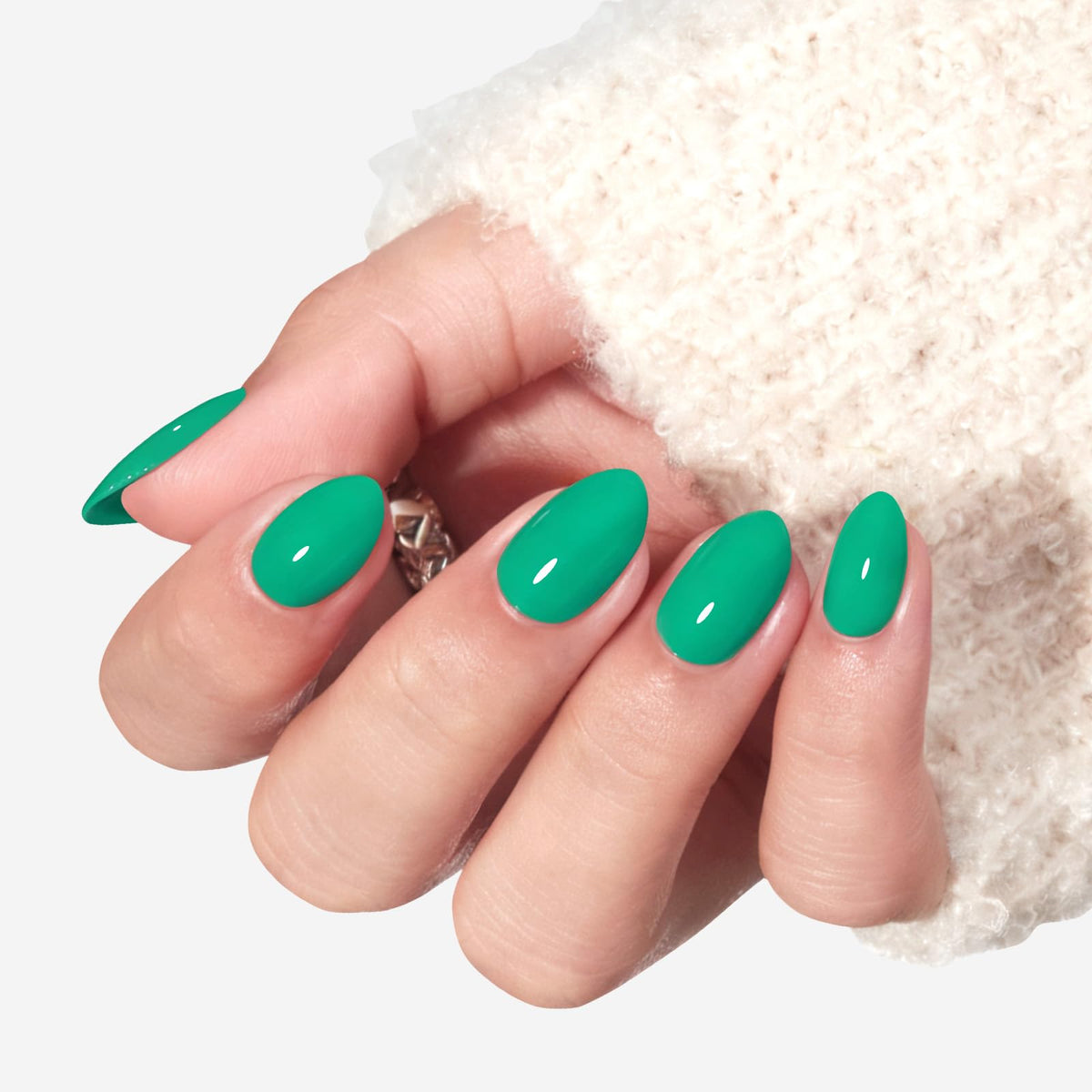 Modelones Black Press on Nails Short, Halloween Oval Fall Fake Nails