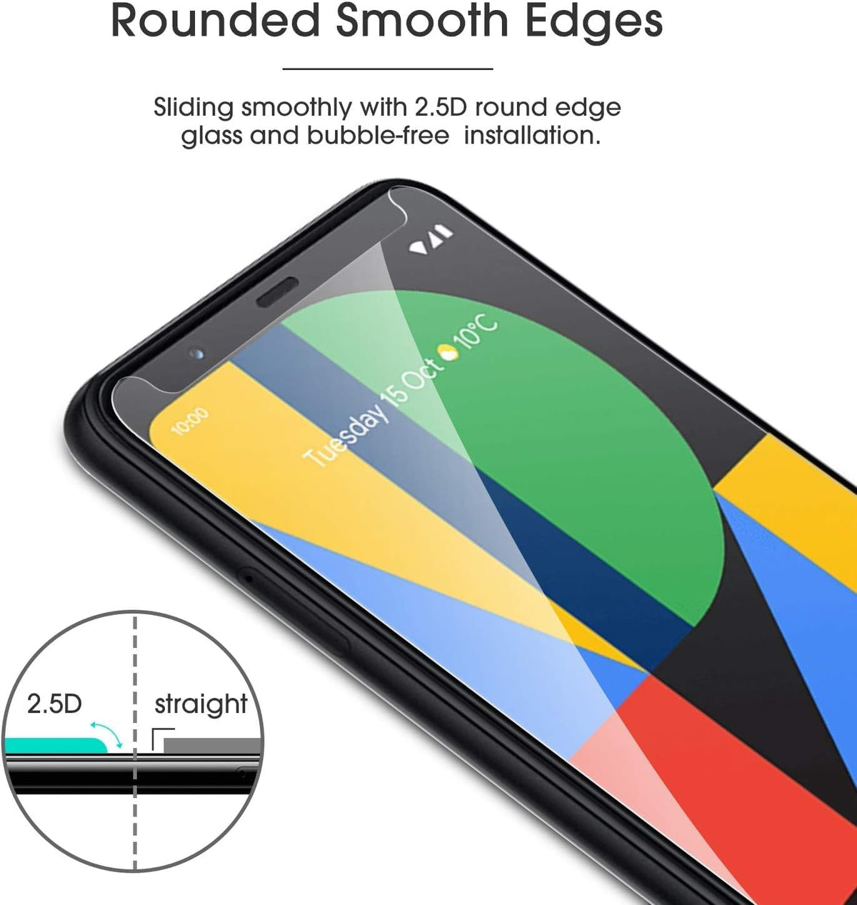 OMOTON 3+2 Pack for Google Pixel 11 Screen Protector 6.3-inch