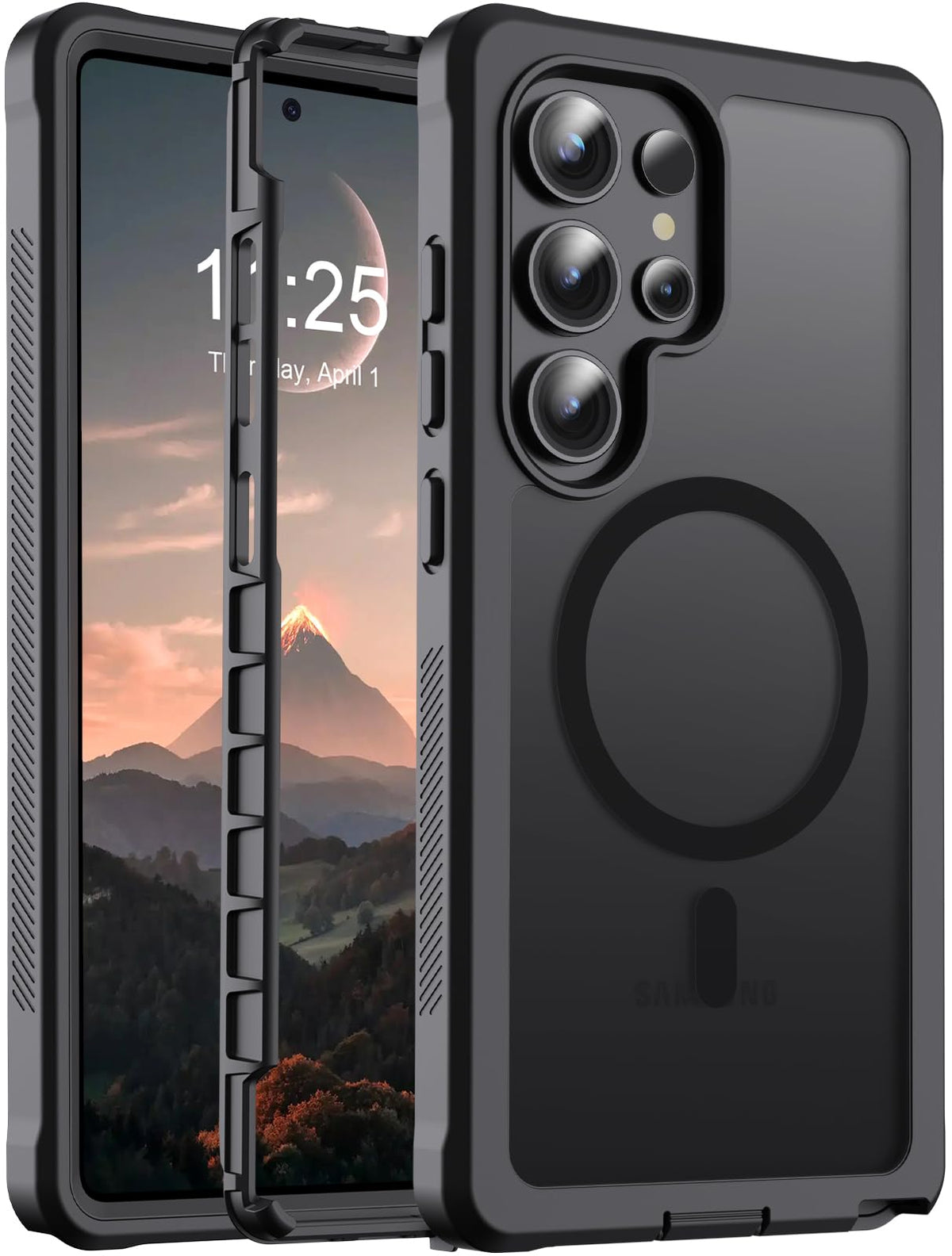 jaroco Magnetic for iPhone 15 Case Heavy Duty Protection Black