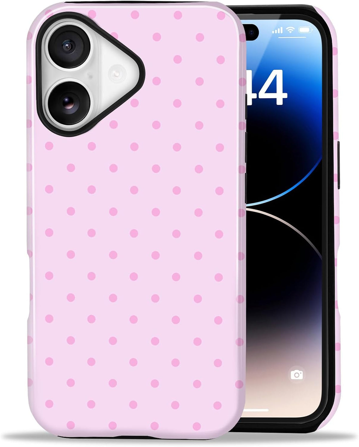 for iPhone 12/12 Pro Cute Polka Dot Phone Case, Yellow