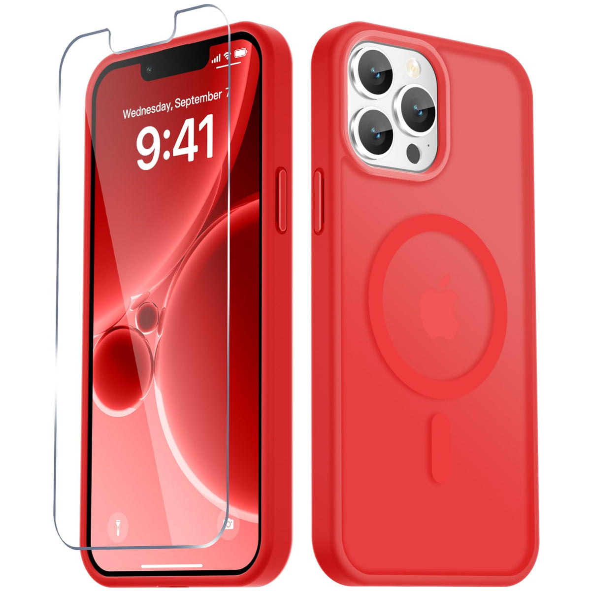 YENAPOON for iPhone 16 Plus Case, Matte Magnetic Phone Cover, Pink