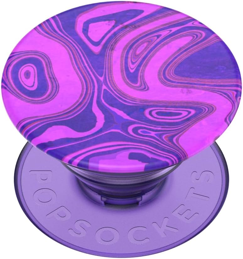 PopSockets Phone Grip for MagSafe, Magnetic Holder- Purple Fields