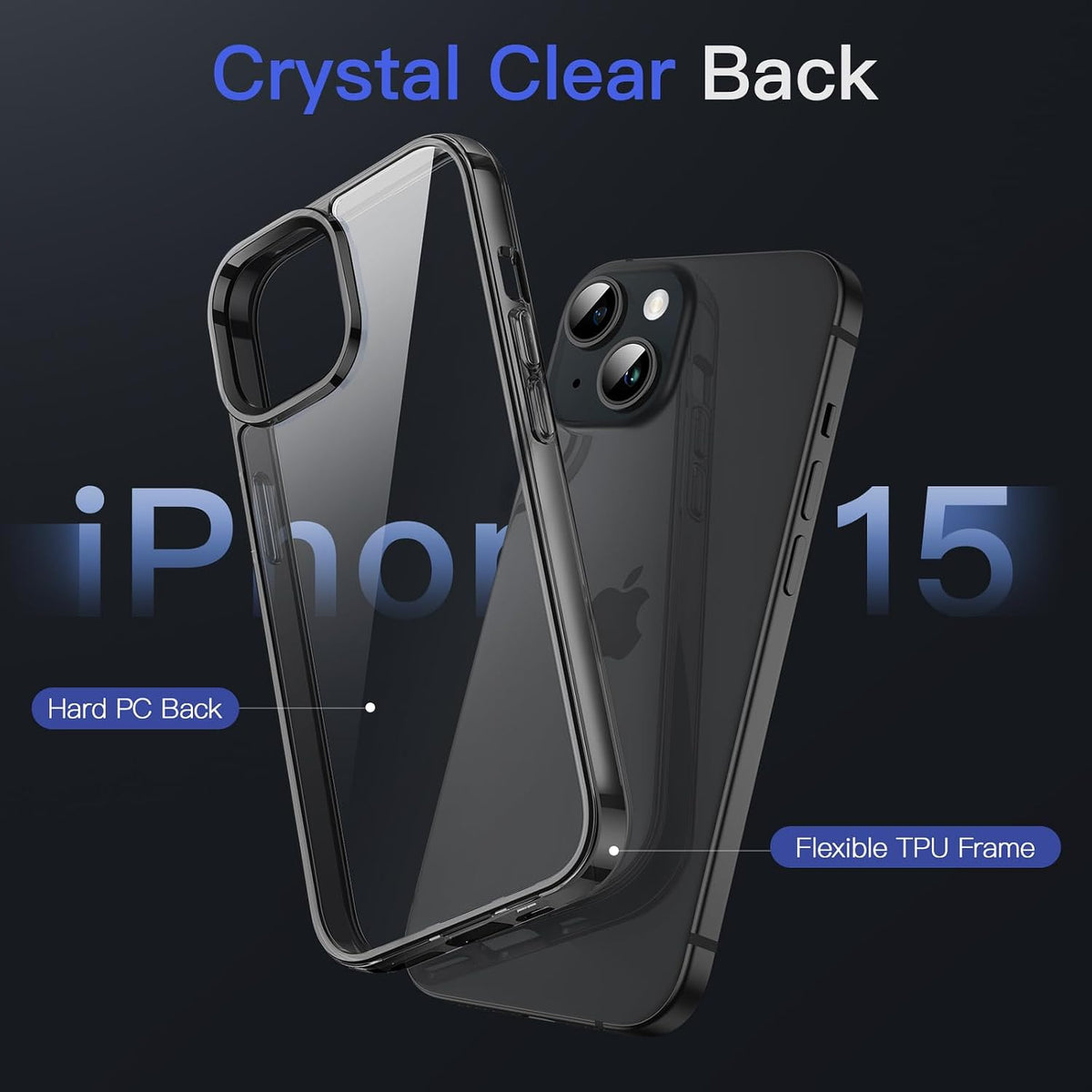 JETech Case for iPhone 15, Anti-Yellowing, Green