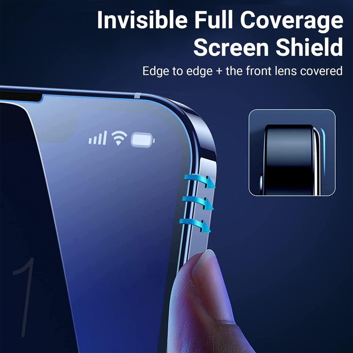 UltraGlass Crystal Armor for iPhone 16 Pro Screen Protector (No Black Bezels) 9H+ Military-Grade Shatterproof Screen Protector 16 Pro Tempered Glass, One Step Easy Installation, 1 Piece