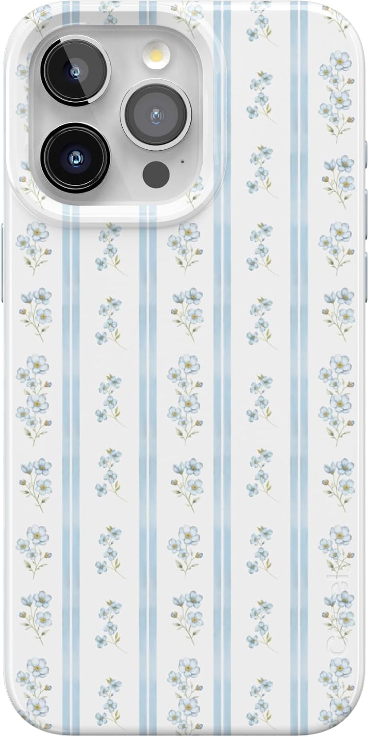 Casely iPhone 17 Case | Pastel Picnic | Blue Gingham | Compatible with MagSafe | Classic Ultra Thin Design