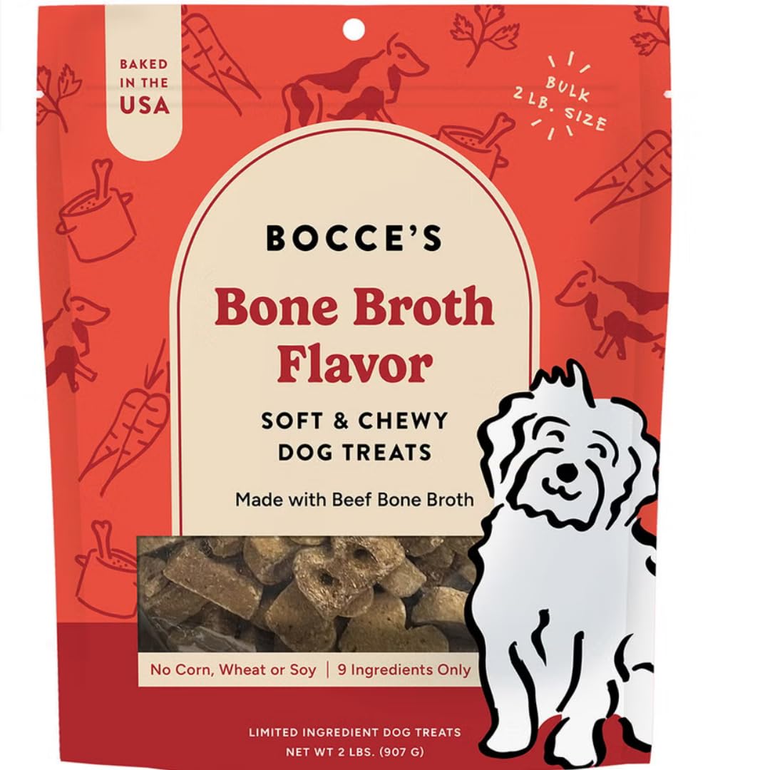 Bocce's Bakery Say Moo Soft & Chewy Dog Treats, Beef & Cheddar Flavor, 6 oz
