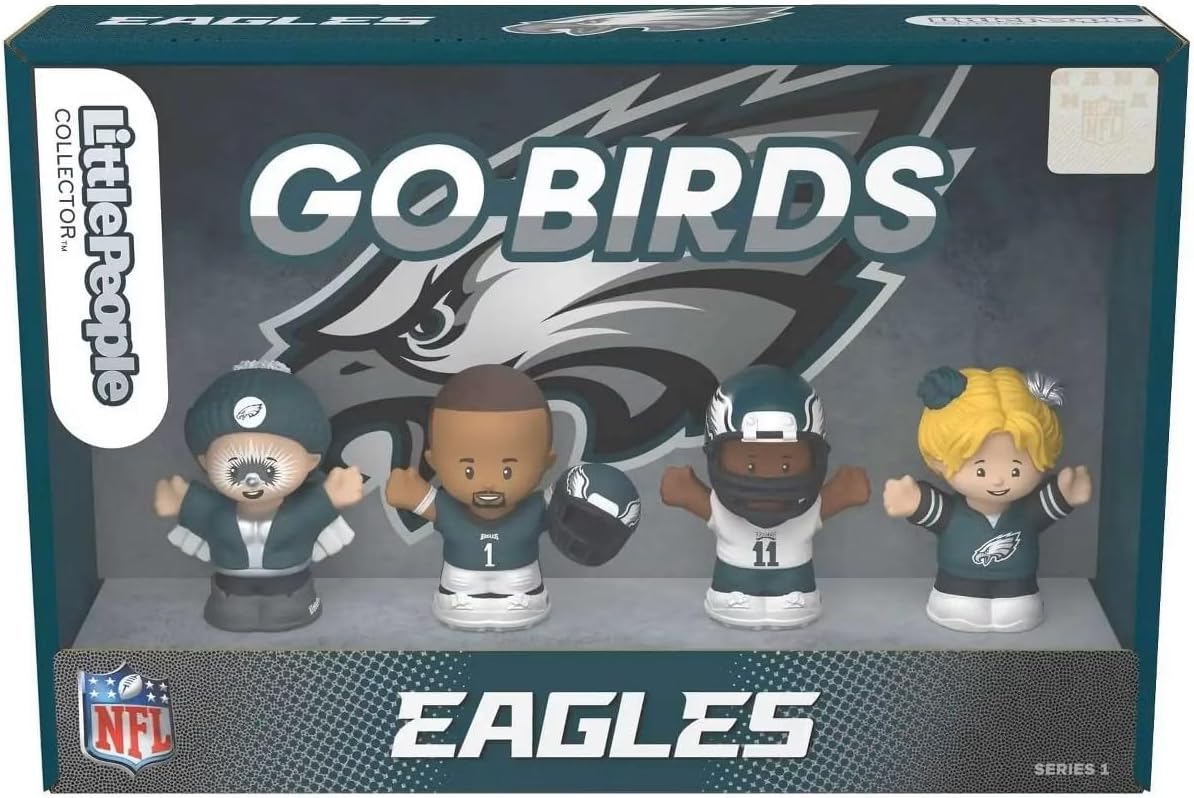 Eagles Little People Collector 4 Pack Figure Set Featuring Jalen Hurts Plus