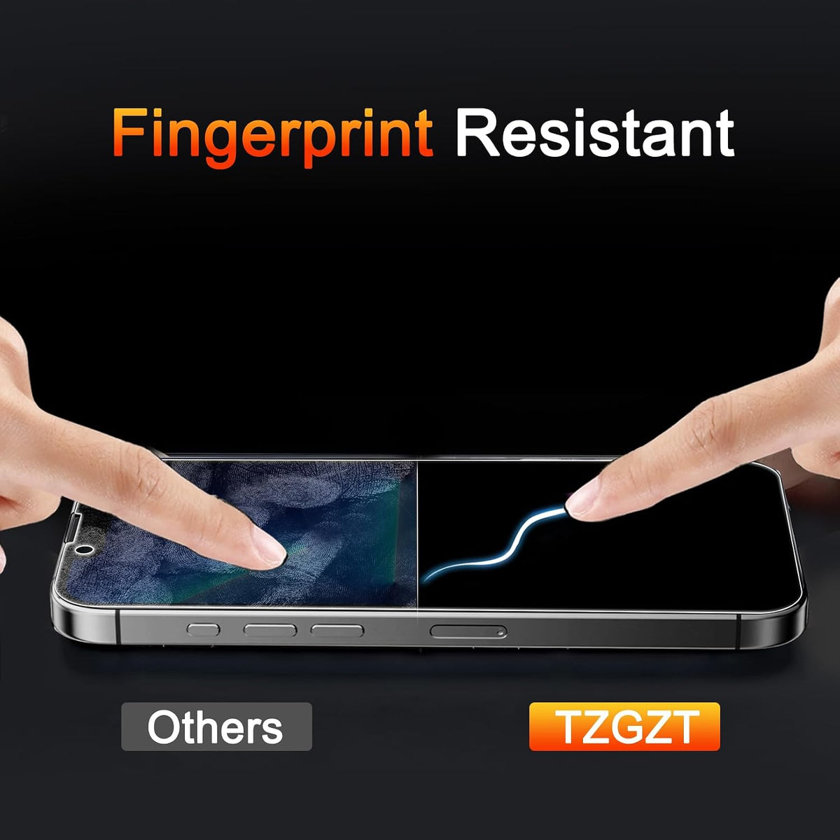 TZGZT 3 Pack Privacy Screen Protectors for iPhone Duo, Tempered Glass