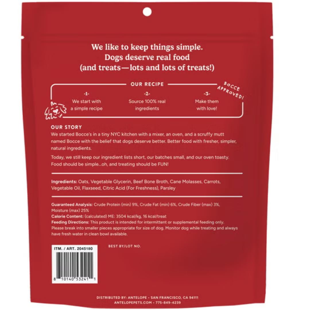 Bocce's Bakery Say Moo Soft & Chewy Dog Treats, Beef & Cheddar Flavor, 6 oz