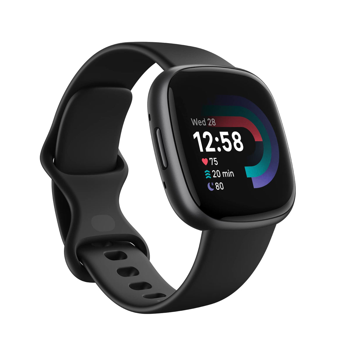 Google Fitbit Versa 4 Fitness Smartwatch with built-in GPS and up to 6 days battery life - compatible with iOS 15 or higher & Android OS 9.0 or higher, Waterfall Blue/Platinum