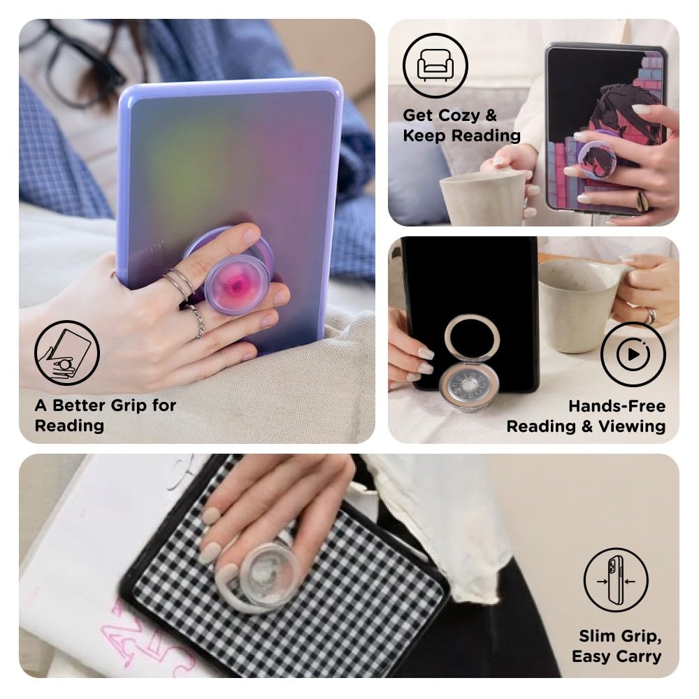 PopSockets Adhesive Phone Grip, Holder- Black