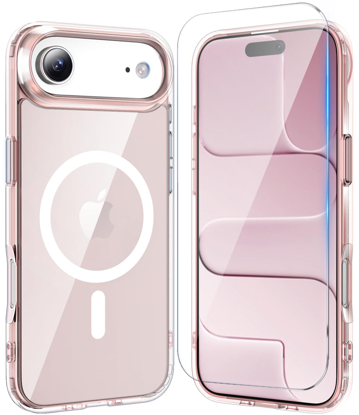 Temdan for iPhone AIR Case with Screen Protector Beige