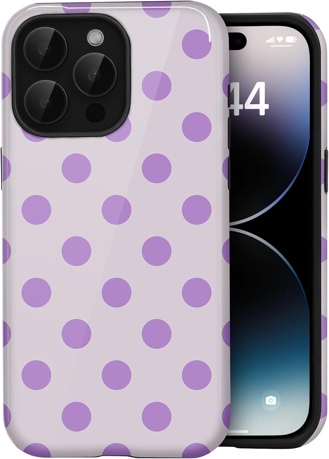 for iPhone 12/12 Pro Cute Polka Dot Phone Case, Yellow