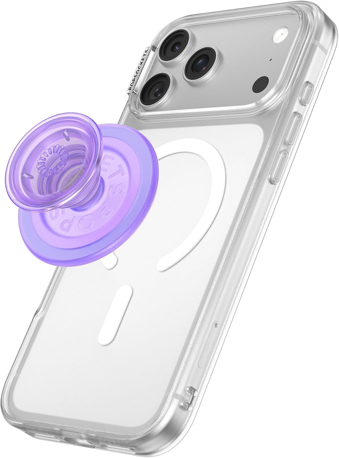 PopSockets Phone Grip for MagSafe, Magnetic Holder- Purple Fields