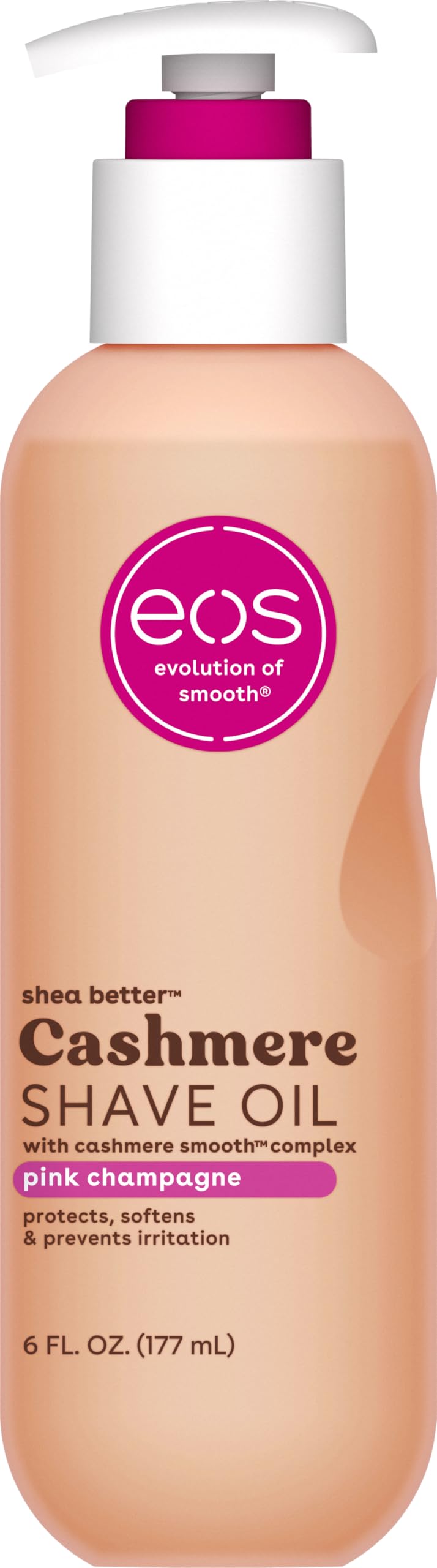 eos Cashmere Shave Oil- Fresh & Cozy, Moisturizing Shea Butter, 6 fl oz