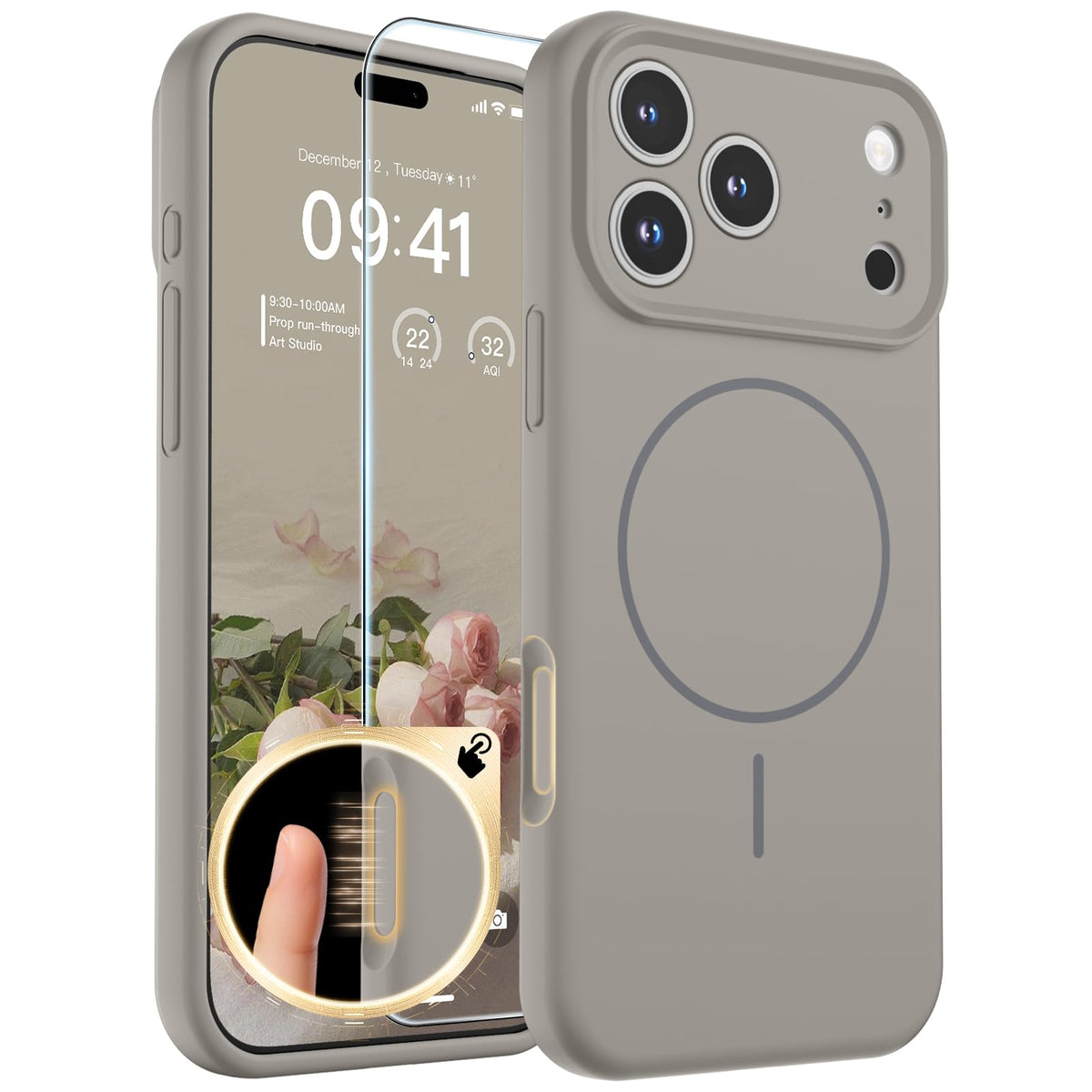 SUPFINE Silicone & Magnetic for iPhone 16 Pro Case