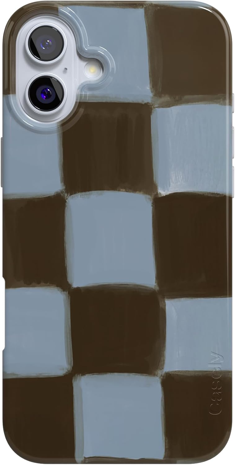 Casely iPhone 17 Case | Pastel Picnic | Blue Gingham | Compatible with MagSafe | Classic Ultra Thin Design