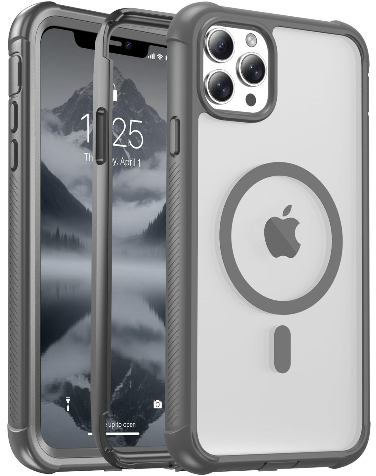 jaroco Magnetic for iPhone 15 Case Heavy Duty Protection Black