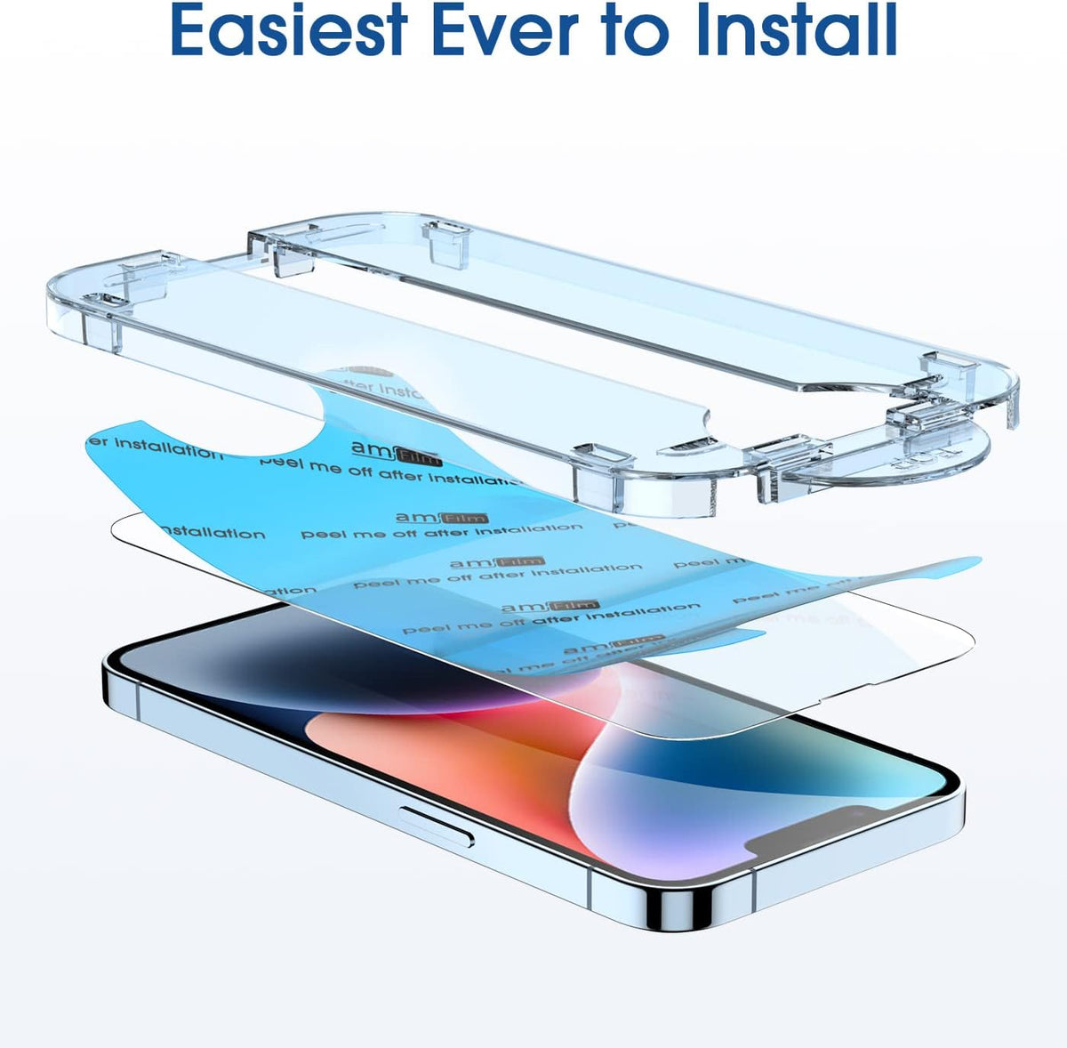 amFilm OneTouch for iPhone 18 Pro 6.3'' Screen Protector Tempered Glass