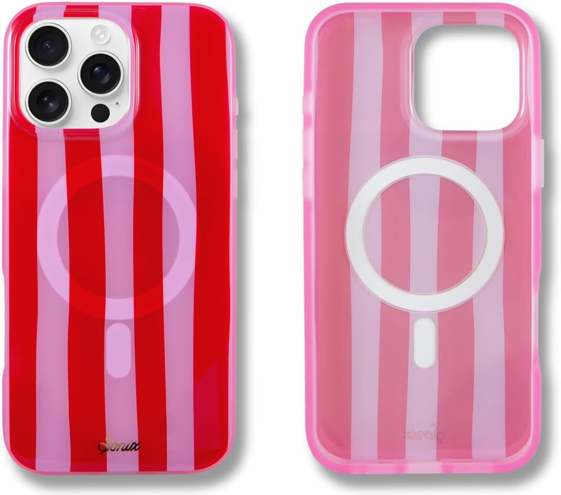 Sonix Case for iPhone 18 Pro, 17 Pro | Abstract Stripe Brown/Blue