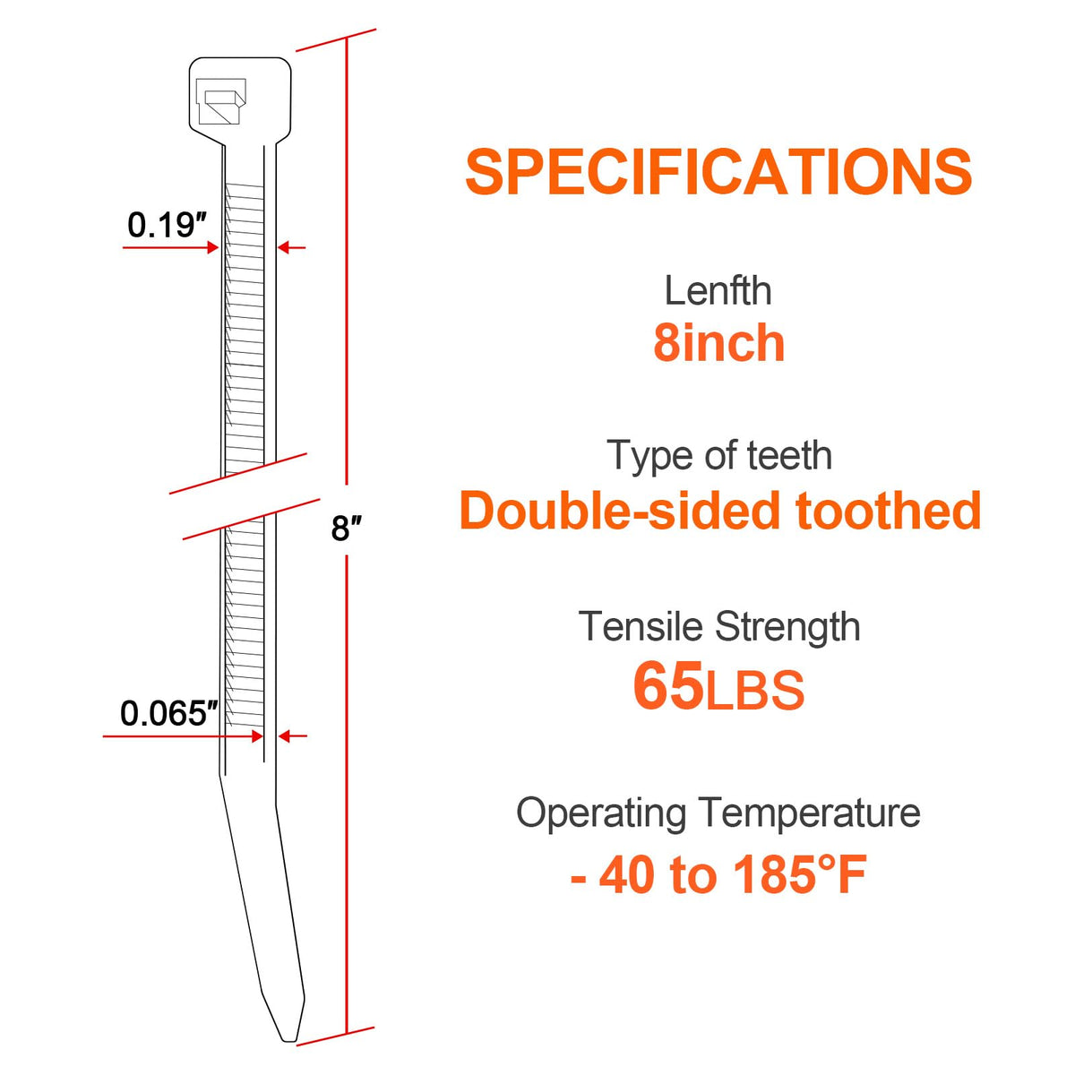 12 Inch Zip Ties Double Sided Toothed (Bulk 1000 Pack),100 LBS Tensile Strength Heavy Duty Cable Wire Ties With Self-Locking Adjustable More Durable Nylon Tie Wraps for Indoor Outdoor