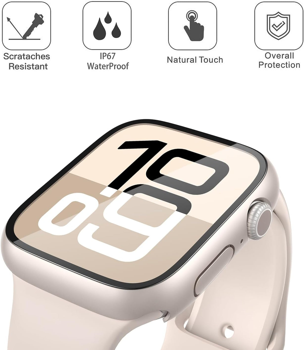 Misxi 2-Pack Waterproof Hard Case for 46mm Apple Watch Series 12 (2026)