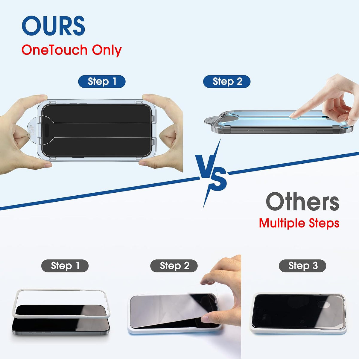 amFilm OneTouch for iPhone 18 Pro 6.3'' Screen Protector Tempered Glass