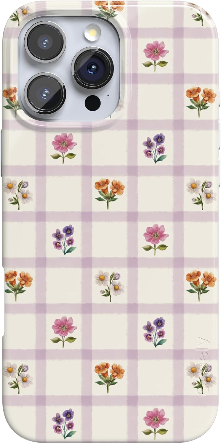 Casely iPhone 17 Case | Pastel Picnic | Blue Gingham | Compatible with MagSafe | Classic Ultra Thin Design