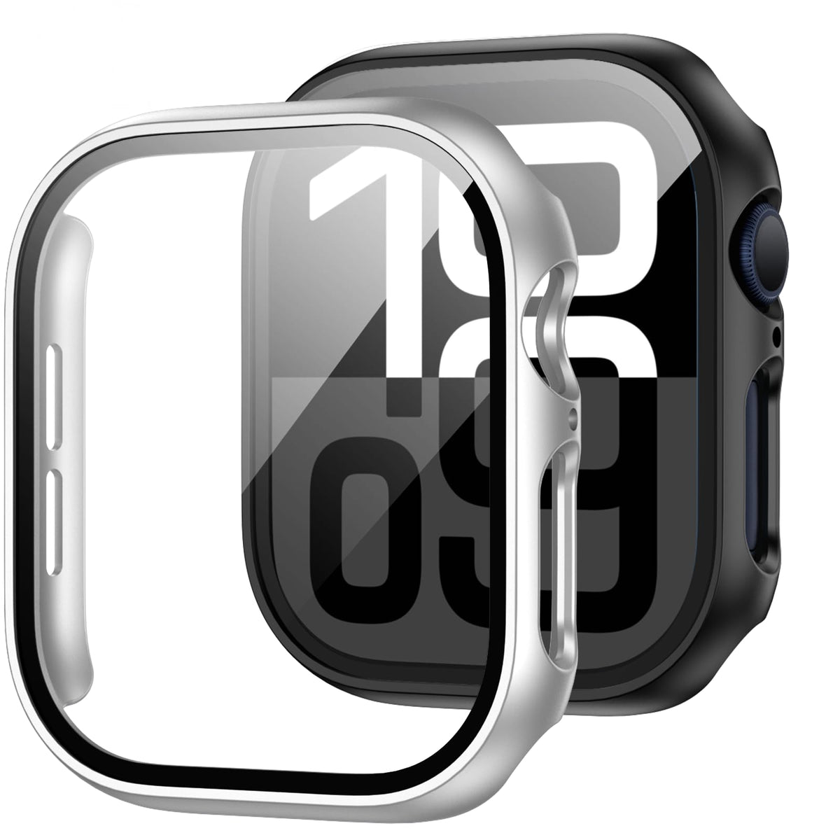 JZK Screen Protector Case for Apple Watch Series 11/10 42mm,Carbon Fibre