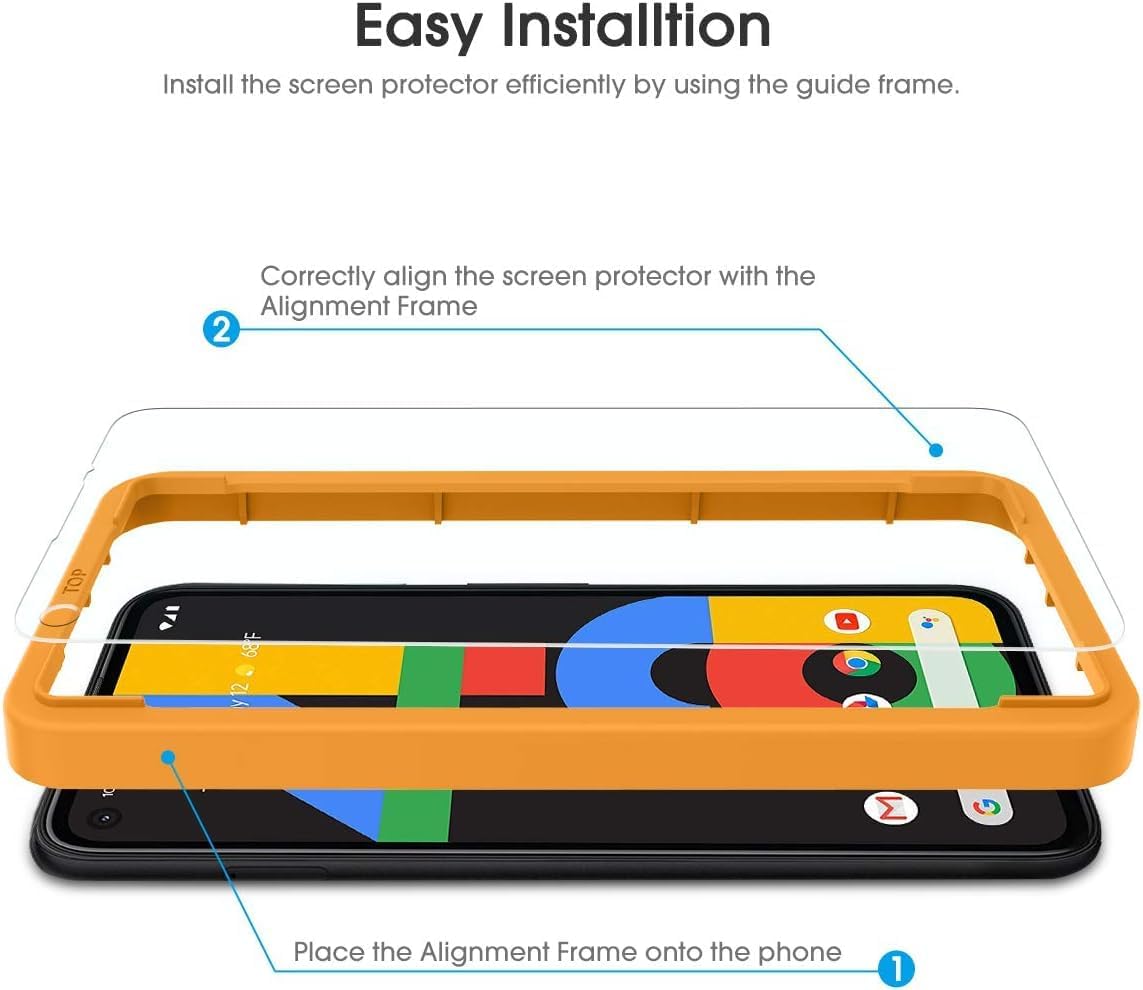 OMOTON 3+2 Pack for Google Pixel 11 Screen Protector 6.3-inch
