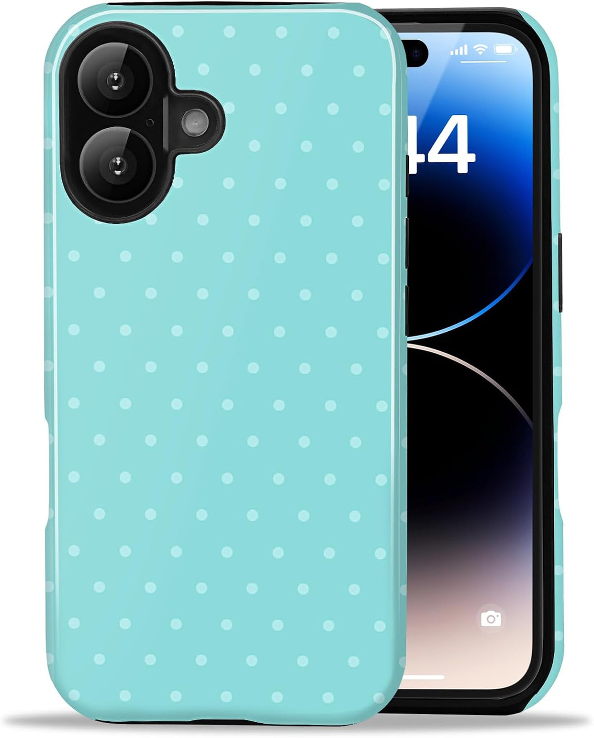 for iPhone 12/12 Pro Cute Polka Dot Phone Case, Yellow