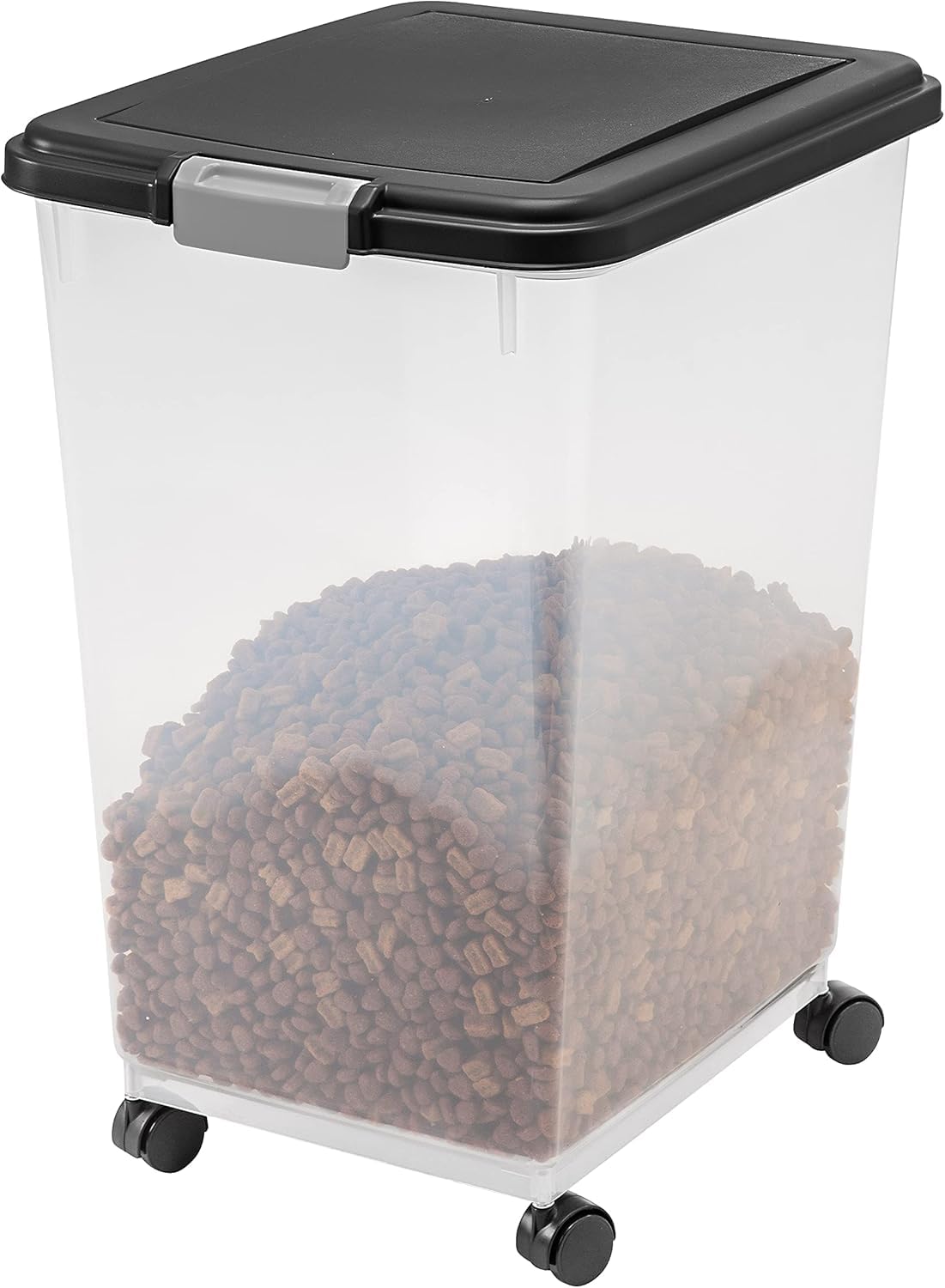 IRIS USA Dog Food Storage Container, Airtight, 30 lb Capacity, Wheels