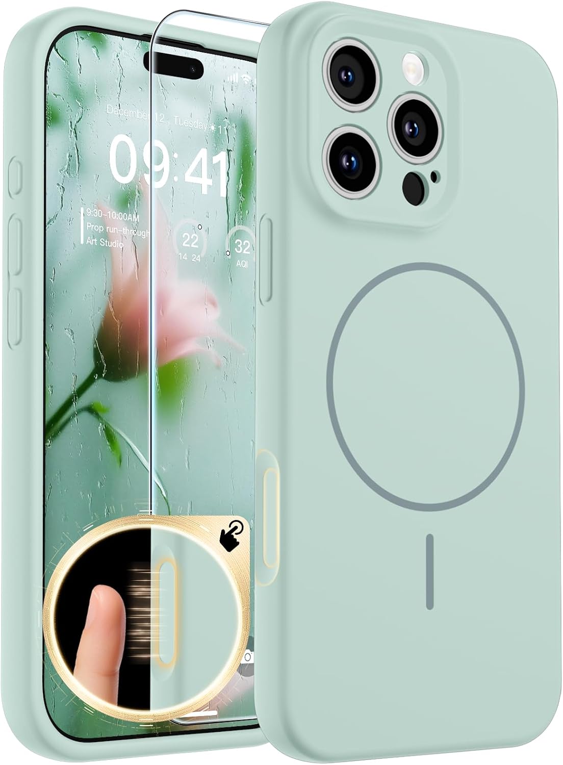 SUPFINE Silicone & Magnetic for iPhone 16 Pro Case