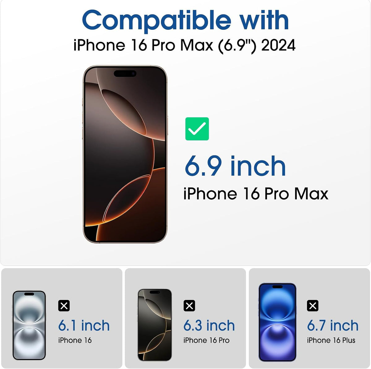 amFilm OneTouch for iPhone 18 Pro Max 6.9'' Screen Protector Tempered Glass