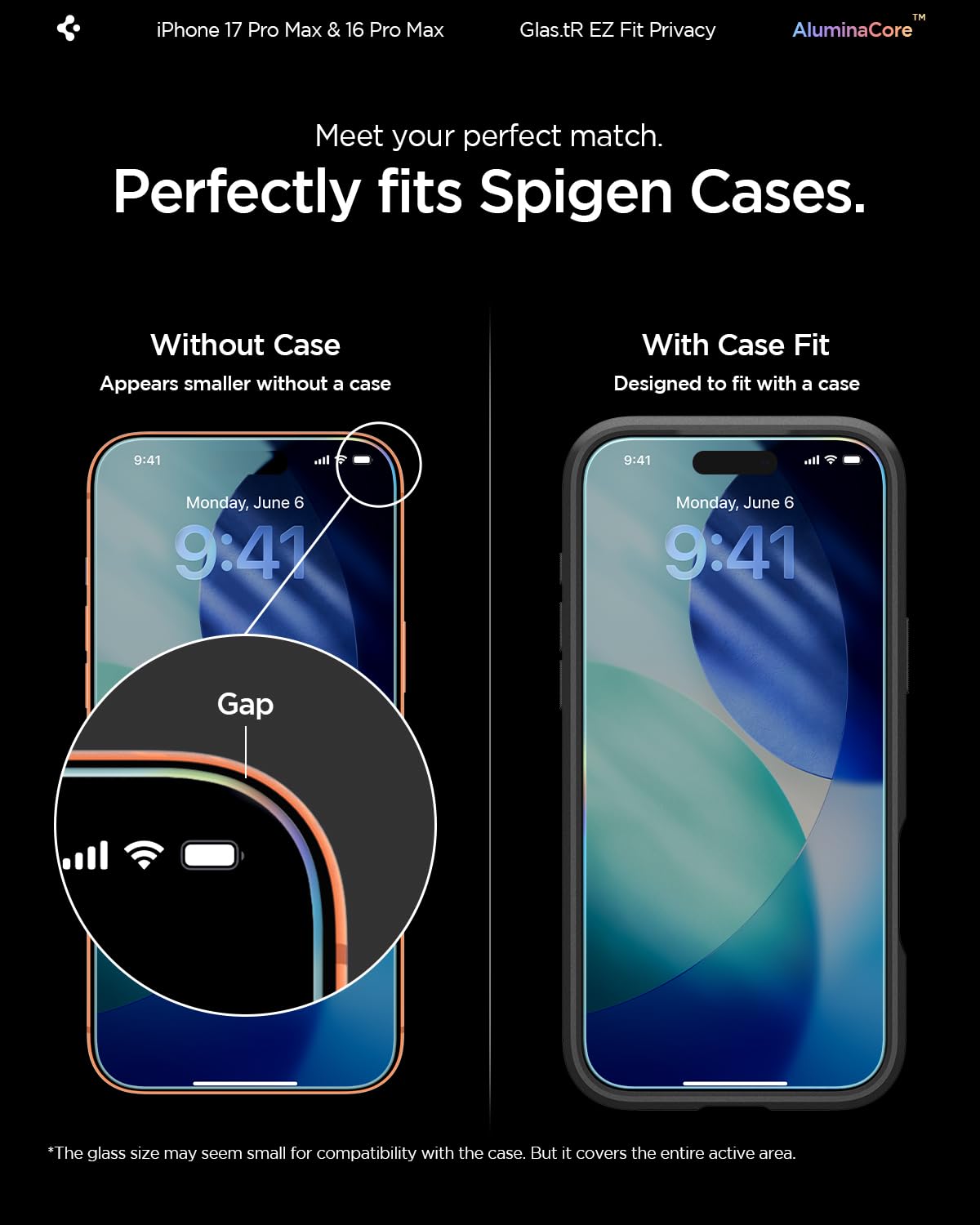 Spigen Privacy Filter Tempered Glass Screen Protector for iPhone 18 Pro Max