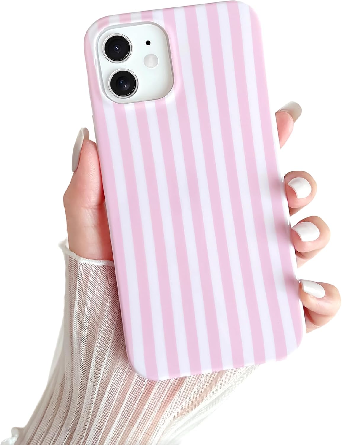 Yeddabox for iPhone 17 Pro Max Case Cute Striped Phone Case Soft TPU Slim Shockproof Phone Cover for Women Girls, Pink