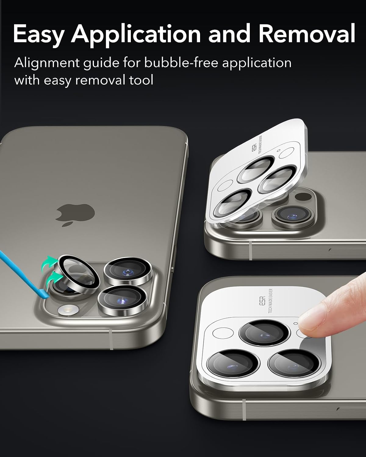 ESR for iPhone Duo Camera Lens Protector, 1 Pack, Blue