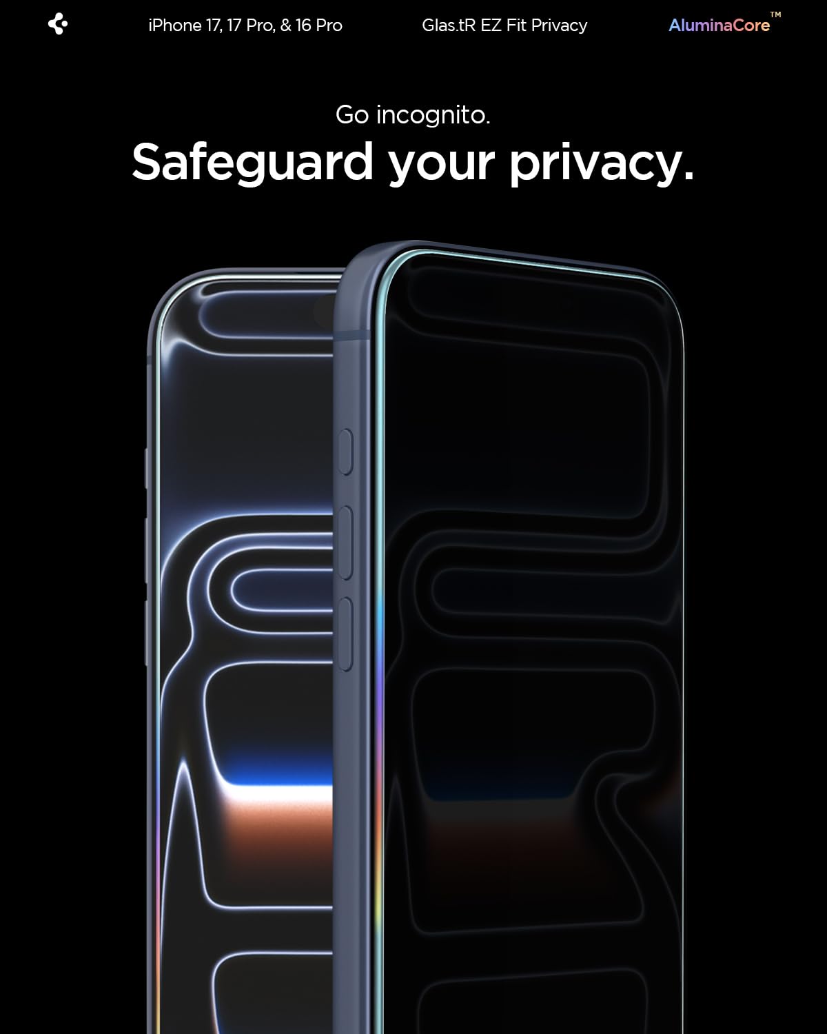 Spigen Privacy Filter Tempered Glass Screen Protector for iPhone 18 Pro Max