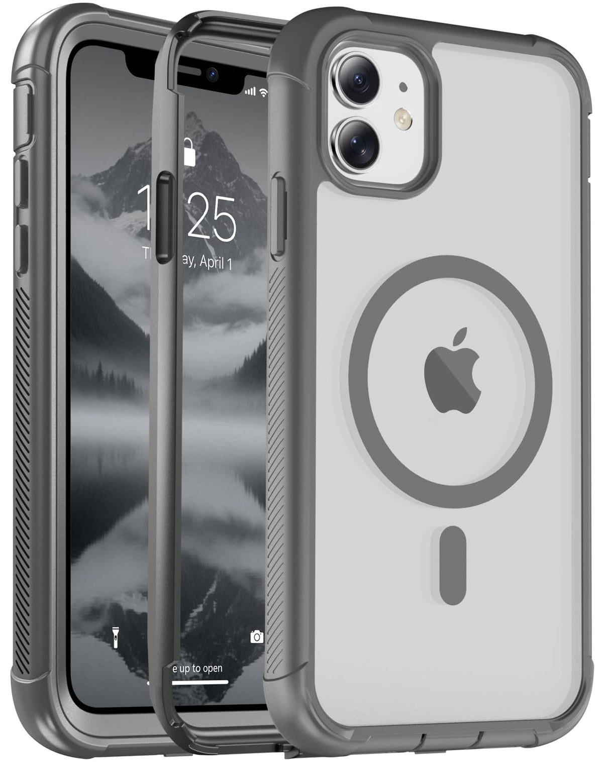 jaroco Magnetic for iPhone 15 Case Heavy Duty Protection Black