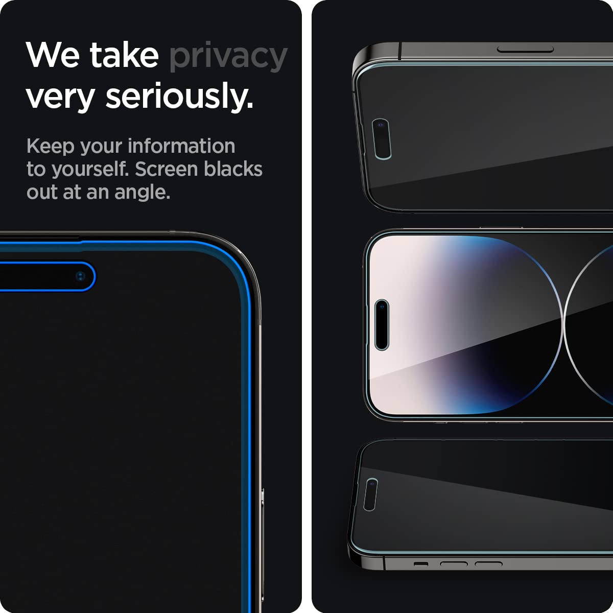 Spigen Privacy Filter Tempered Glass Screen Protector for iPhone 18 Pro Max