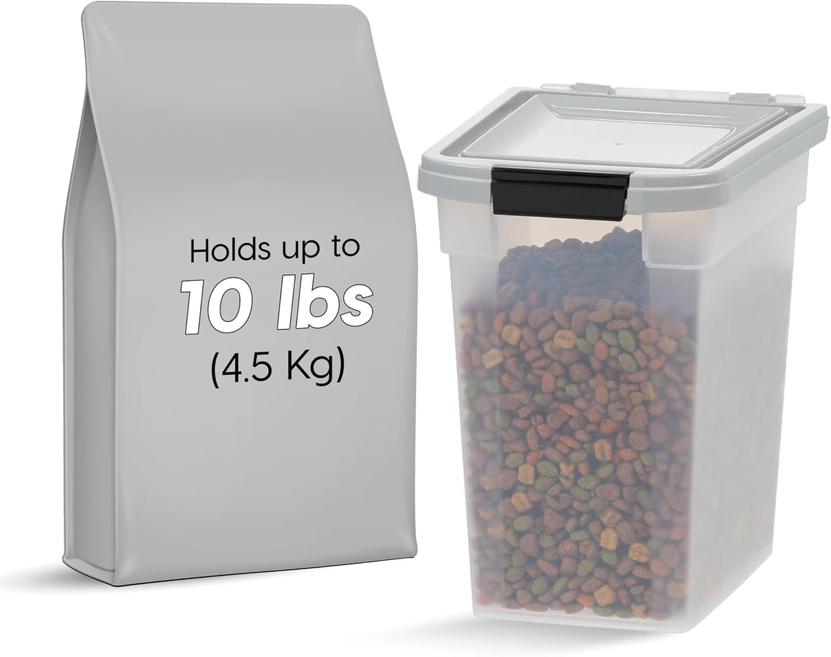 IRIS USA Dog Food Storage Container, Airtight, 30 lb Capacity, Wheels